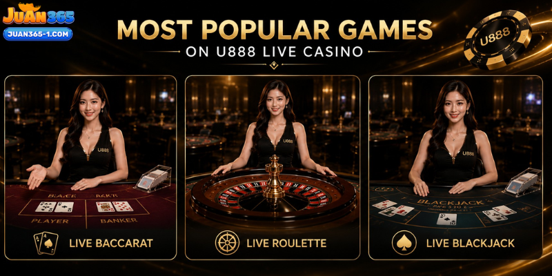Most Popular Games Available on U888 Live Casino